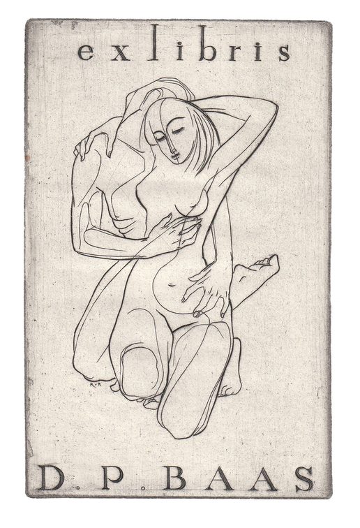 ExLibris de Ru van Rossem pour D.P. Baas