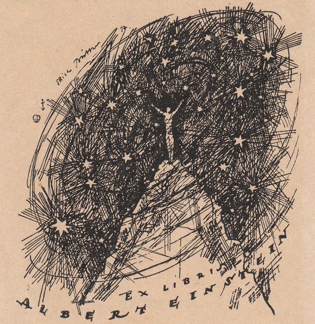 ExLibris d'Erich Büttner pour Albert Einstein