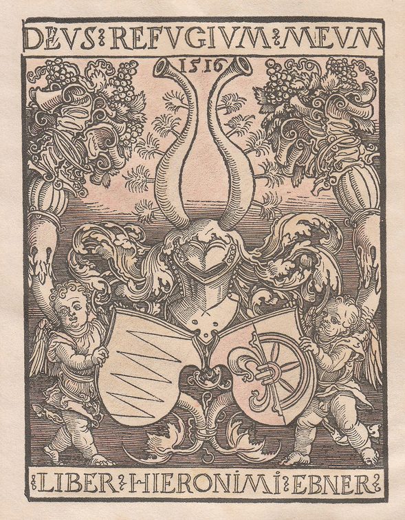 Ex-libris d'Albrecht Dürer pour Hieronymus Ebner von Eschenbach