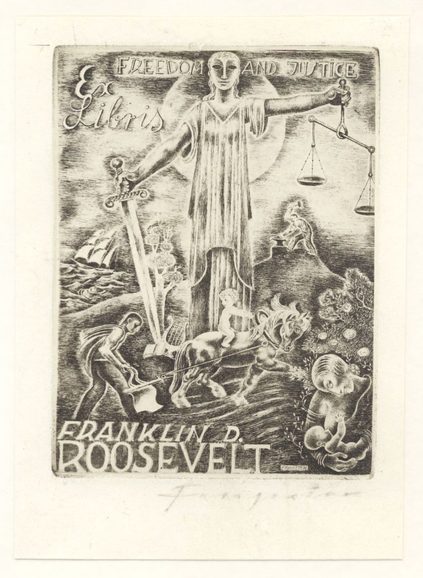 Ex-libris pour Franklin D. Roosevelt