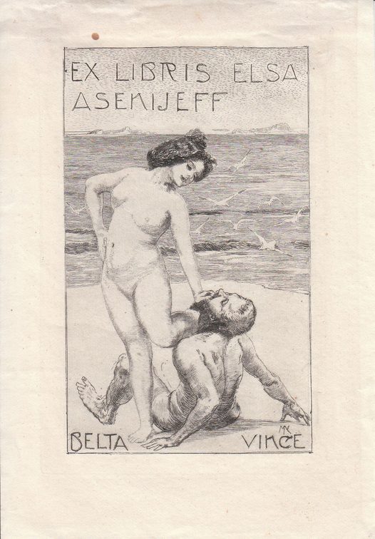 Ex-libris de Max Klinger pour Elsa Asenieff