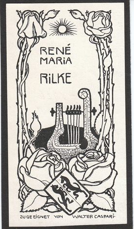 Ex-libris (cliché) de Walter Caspari pour René Maria Rilke