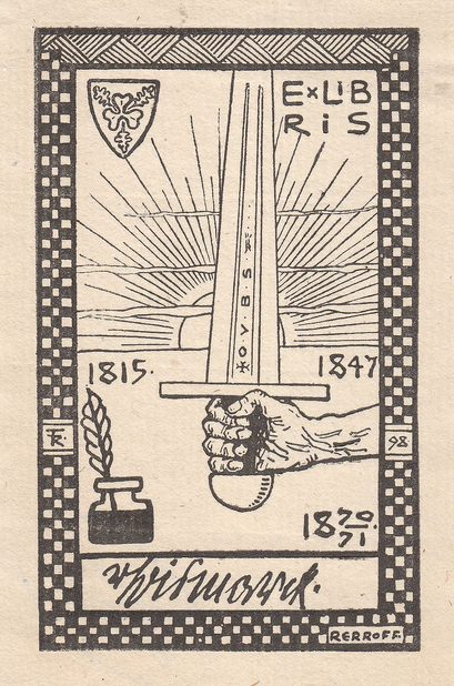 Ex-libris de Robert Forrer pour Bismarck