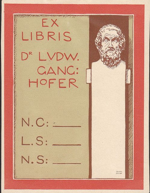 Ex-libris de Franz von Stuck pour Ludwig Ganghofer