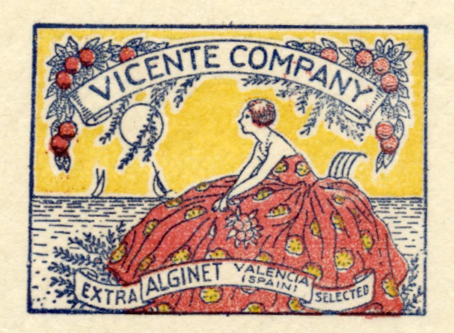 Vicente Company, papier d'emballage d'orange espagnol en Alginet