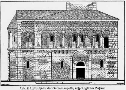 Die Gotthardkapelle auf einer Ansichtskarte um 1925