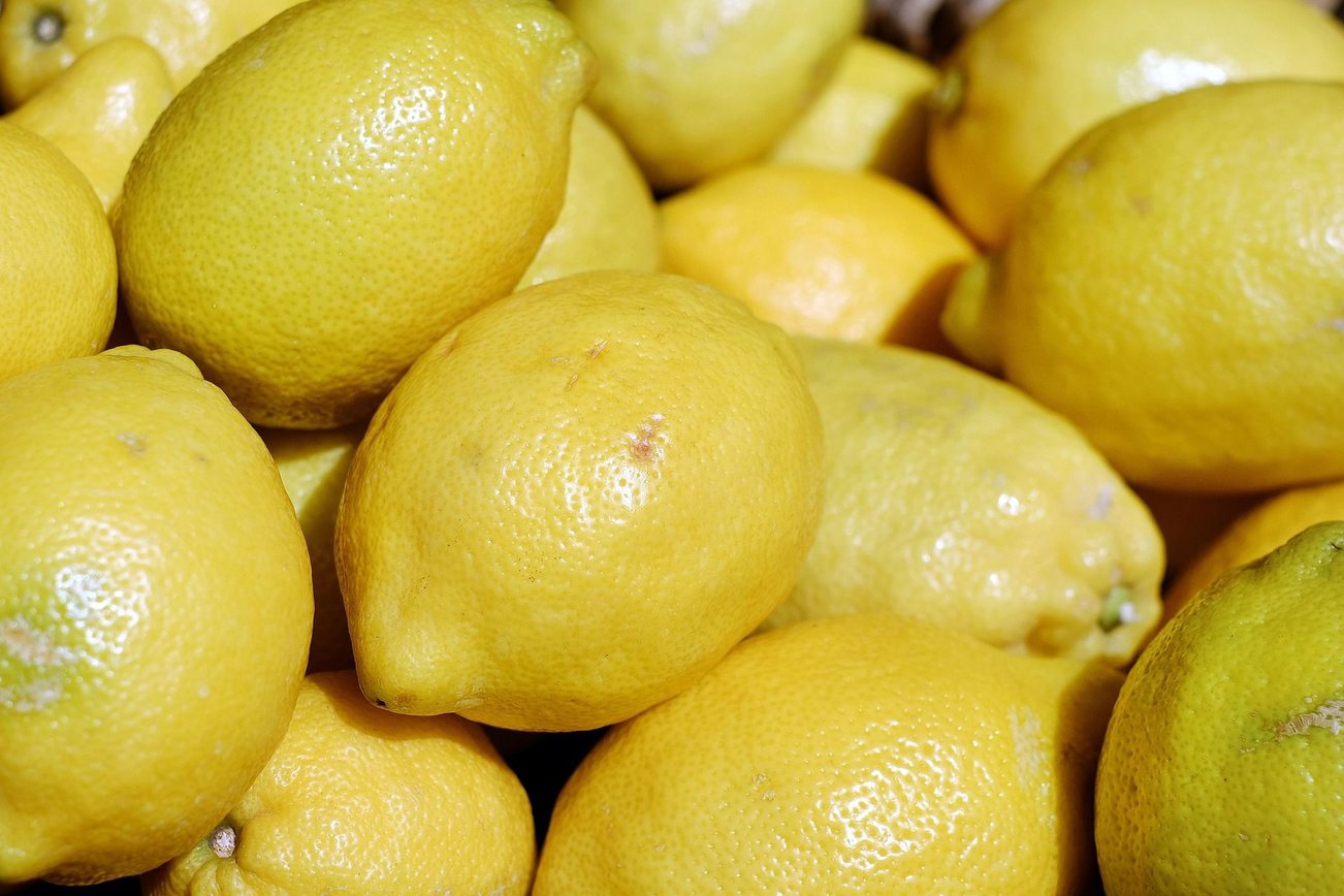Woman with citrus fruit in her hands