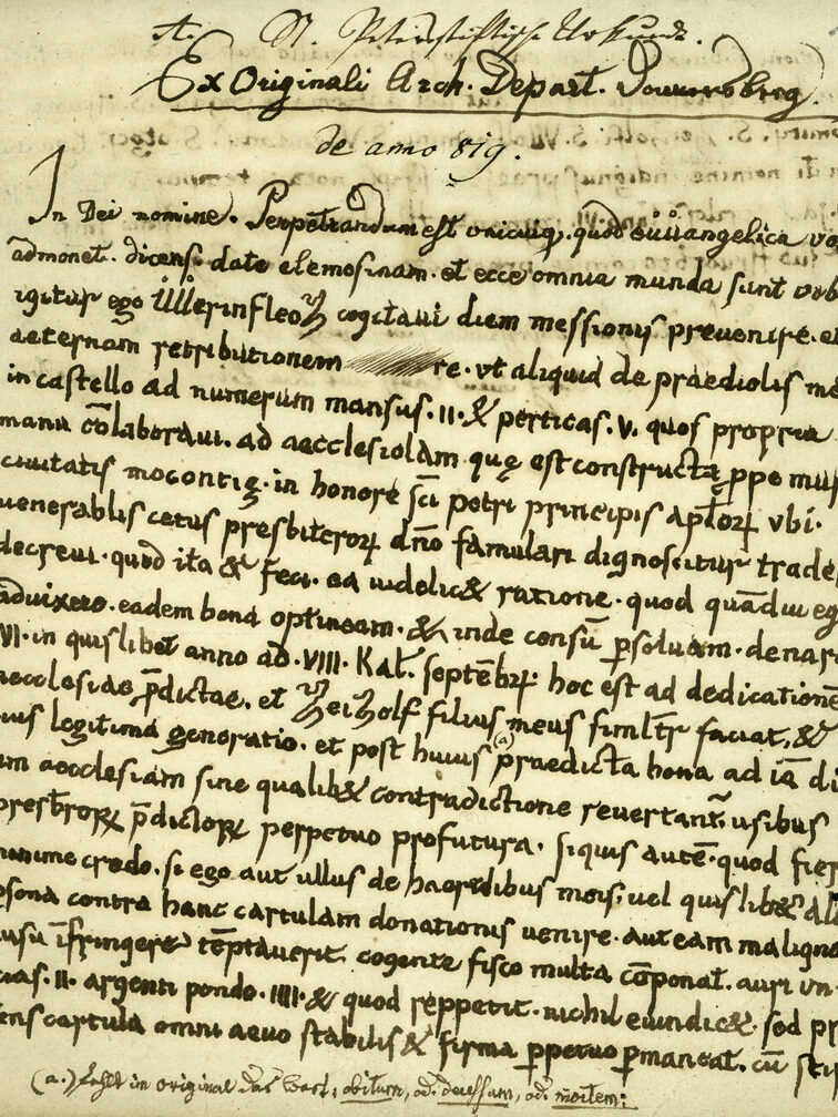 Blatt altes Papier mit alter Schrift