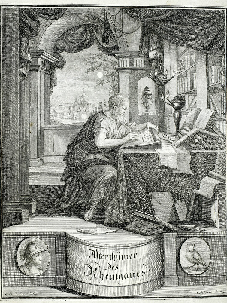 Frontispiz-Seite des Werkes "Rheingauische Altertümer"