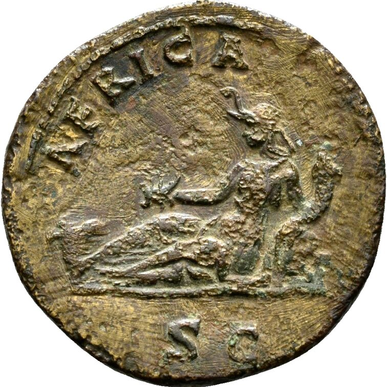 römische Münze des Münzkabinetts im Stadtarchiv Mainz