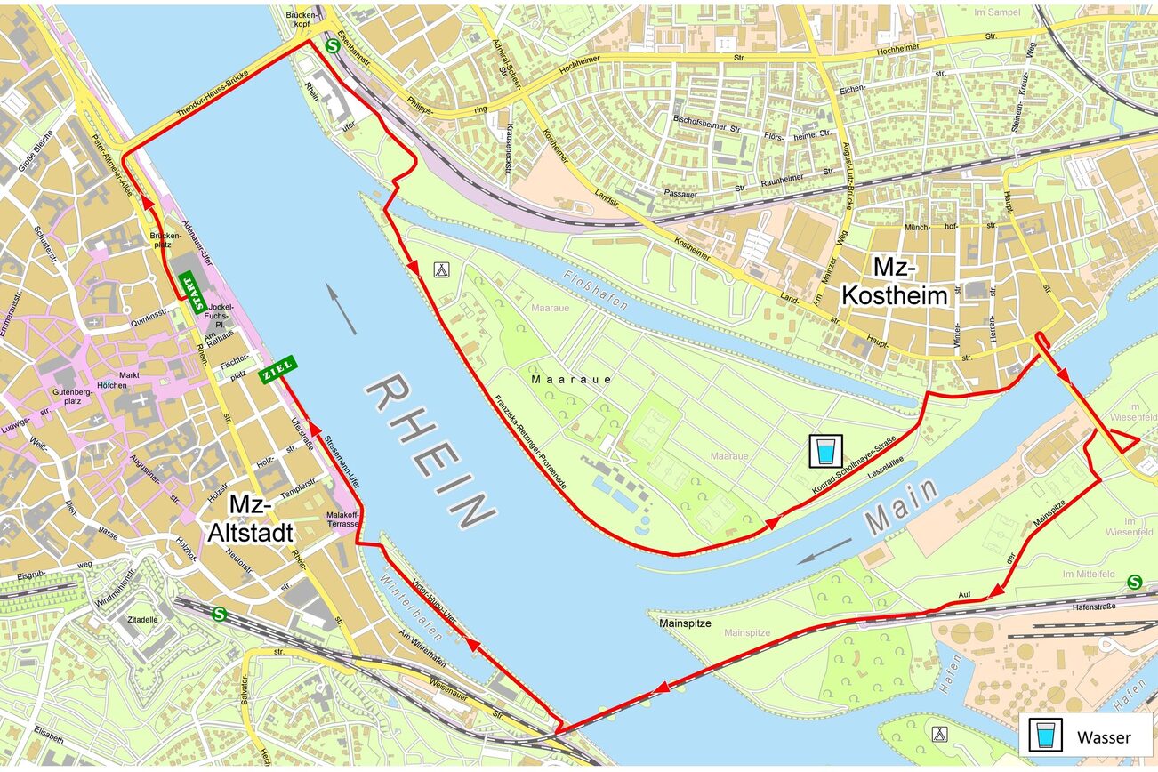 Kartenansicht der Strecke