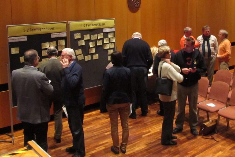 Ideensammlung an Pinnwand