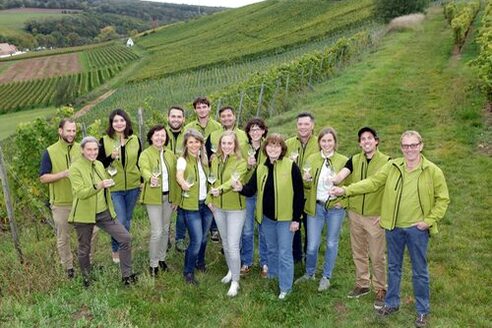 Die Mitglieder von WineFlow im Weinberg