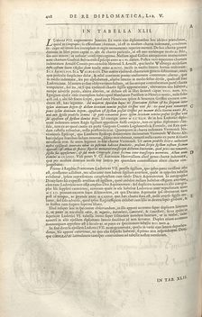 Eine Seite aus dem Werk "de re diplomatica" von 1709.