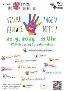 Programm Weltkindertag Mainz 21.09.2024