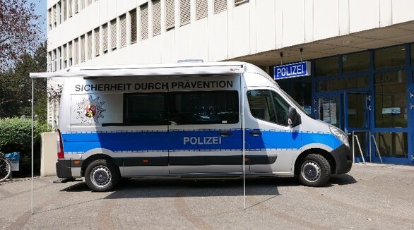 Das Sicherheitsmobil der Polizei Mainz