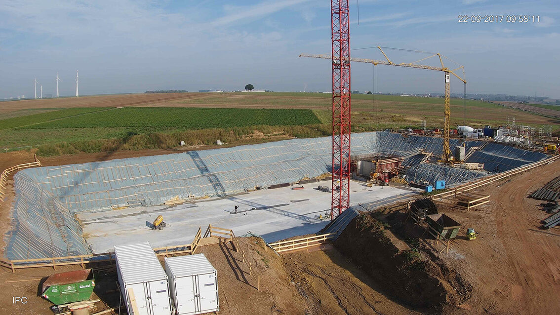 Neubau Regenrückhaltebecken Ebersheim