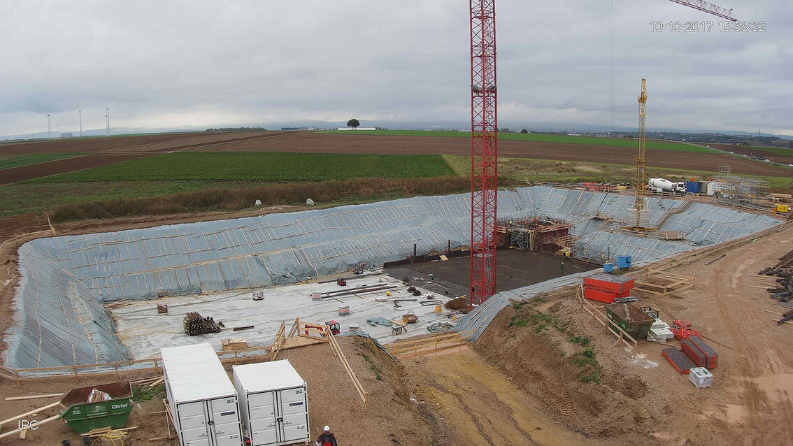 Neubau Regenrückhaltebecken Ebersheim