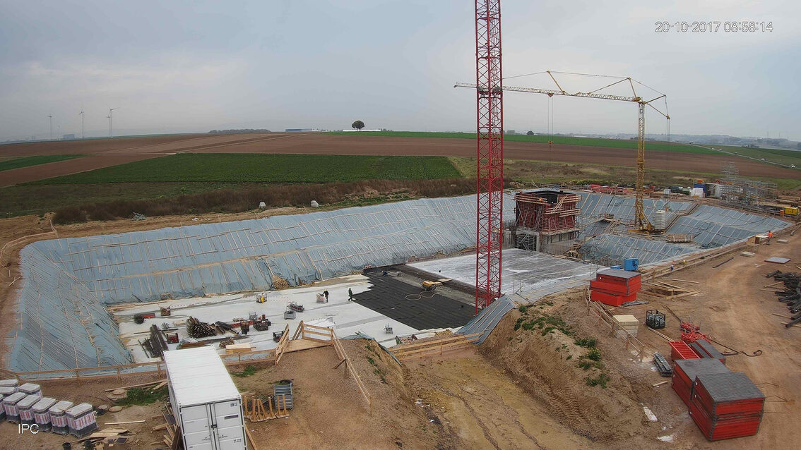 Neubau Regenrückhaltebecken Ebersheim Oktober 2017