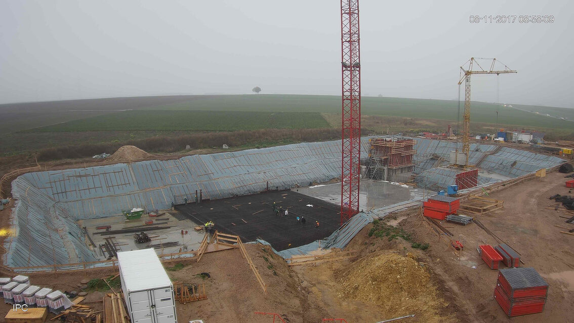 Neubau Regenrückhaltebecken Ebersheim November 2017