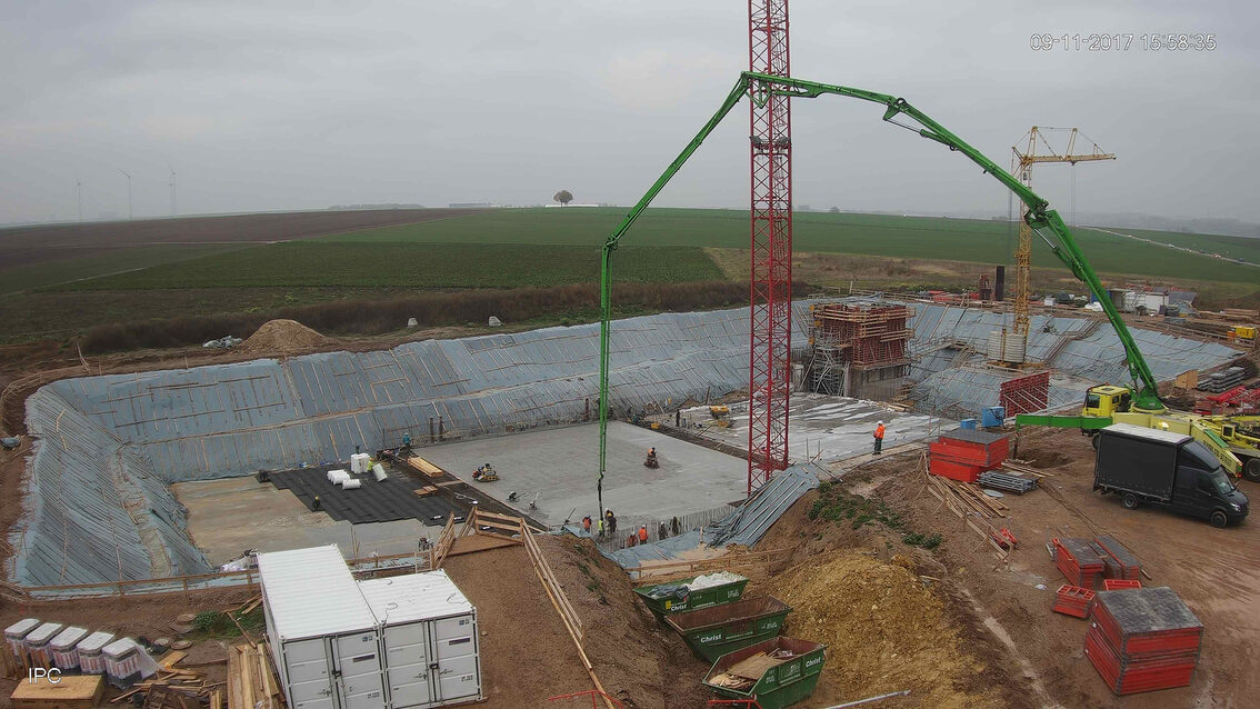 Neubau Regenrückhaltebecken Ebersheim November 2017