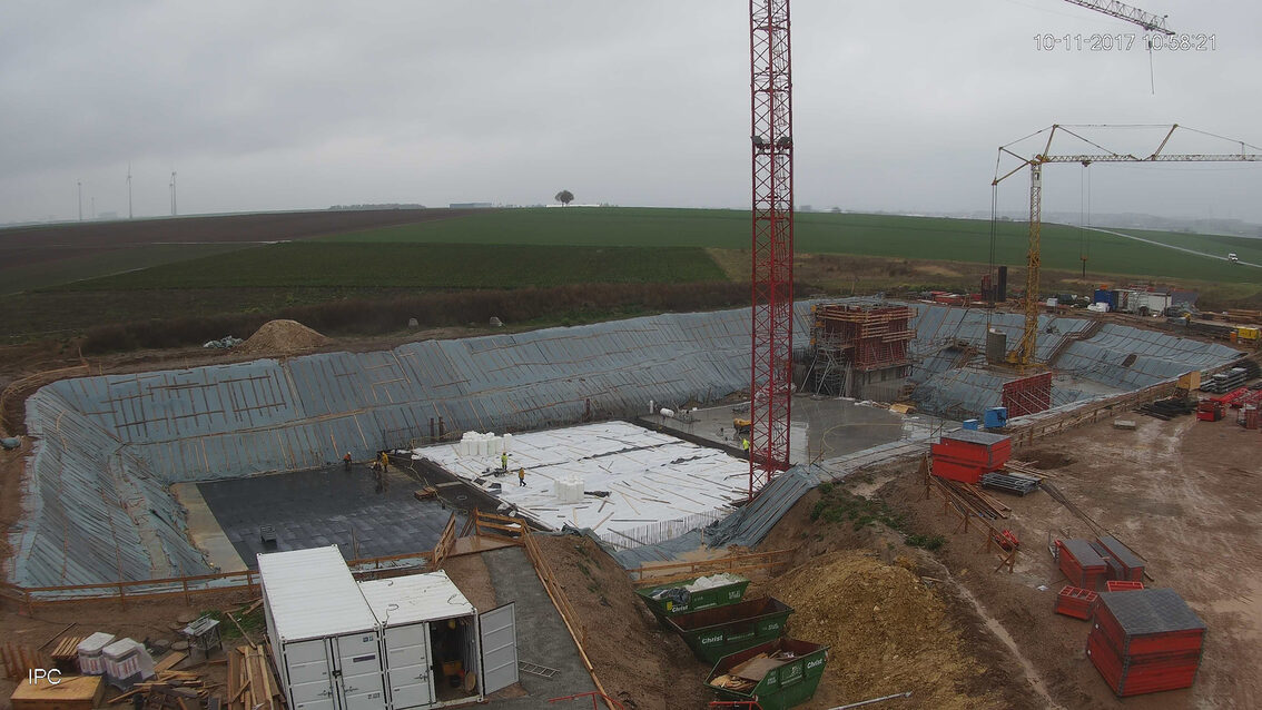 Neubau Regenrückhaltebecken Ebersheim November 2017