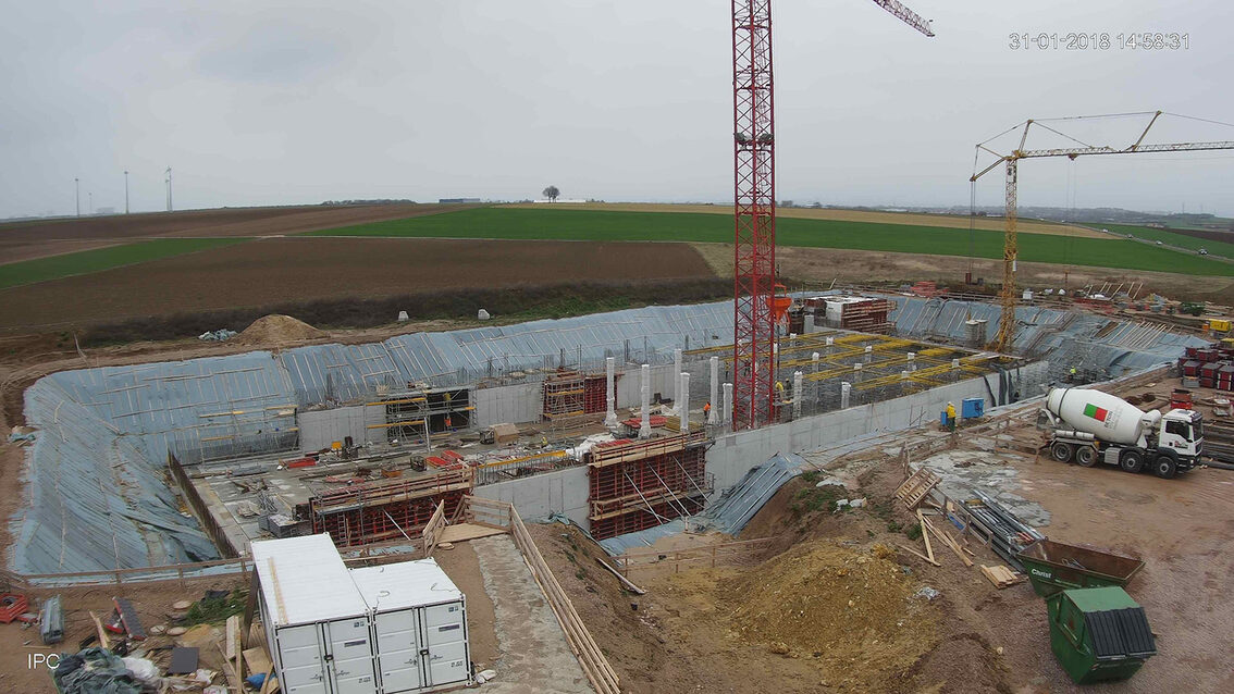 Neubau Regenrückhaltebecken Ebersheim Januar 2018