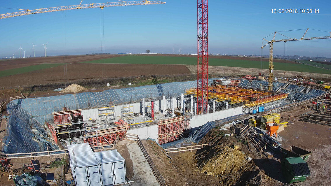 Neubau Regenrückhaltebecken Ebersheim Februar 2018