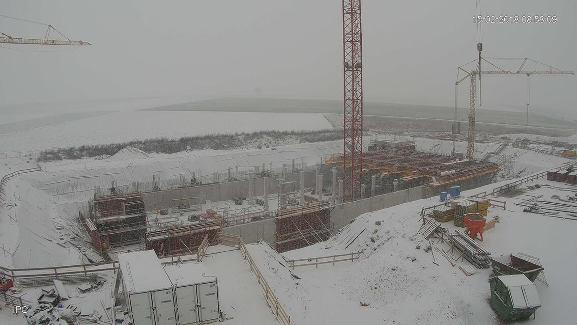 Neubau Regenrückhaltebecken Ebersheim Februar 2018