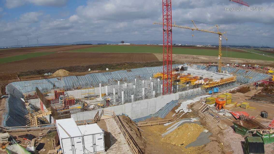 Neubau Regenrückhaltebecken Ebersheim März 2018