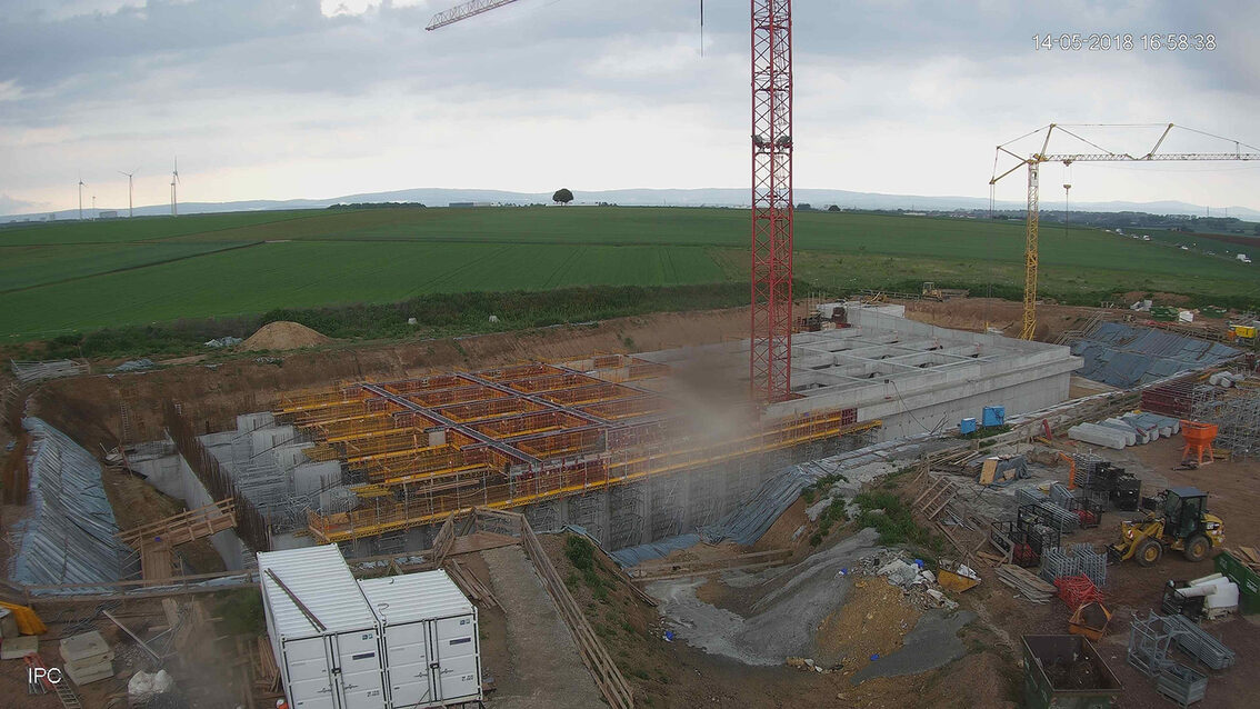 Neubau Regenrückhaltebecken Ebersheim Mai 2018