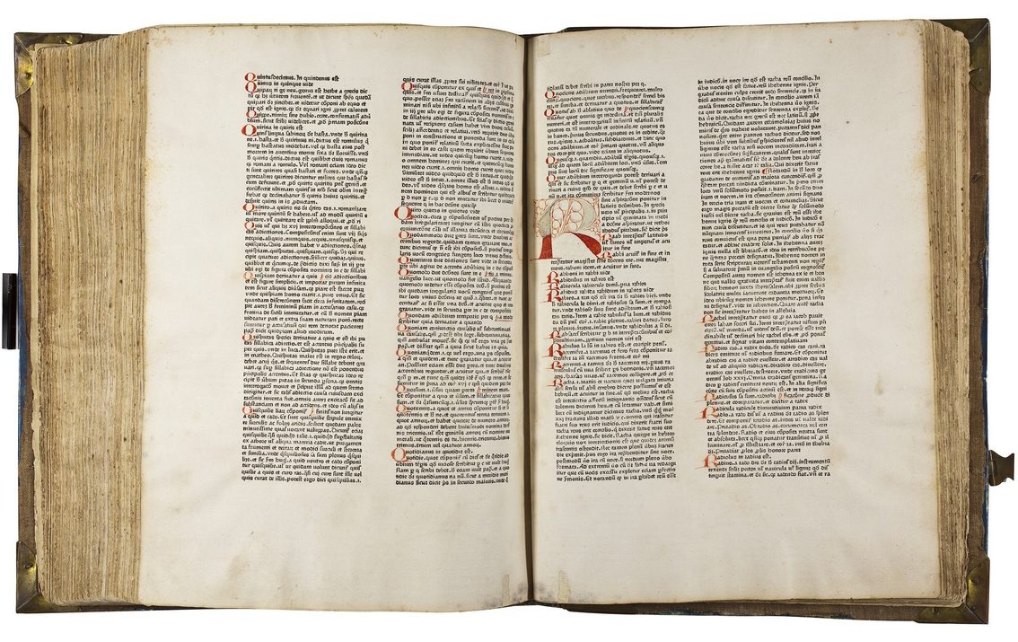 Johannes Gutenberg's "Catholicon" (Mainz between 1460 and 1472?).