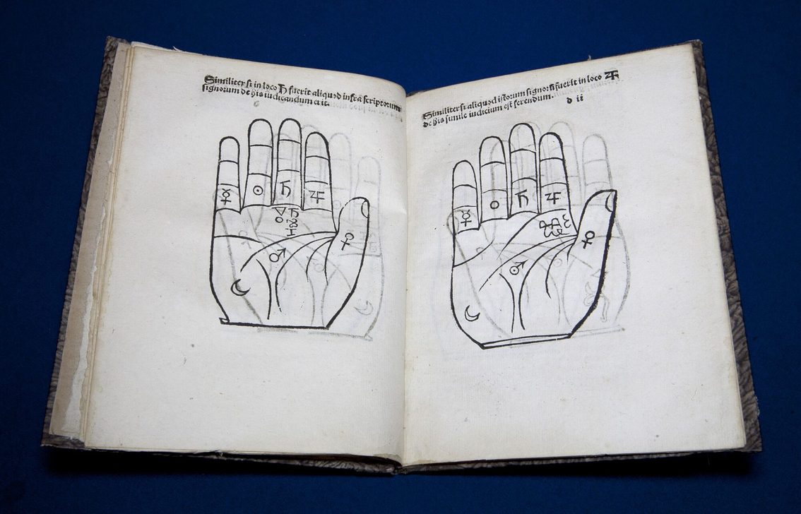 Book on the art of palmistry (Augsburg 1519).