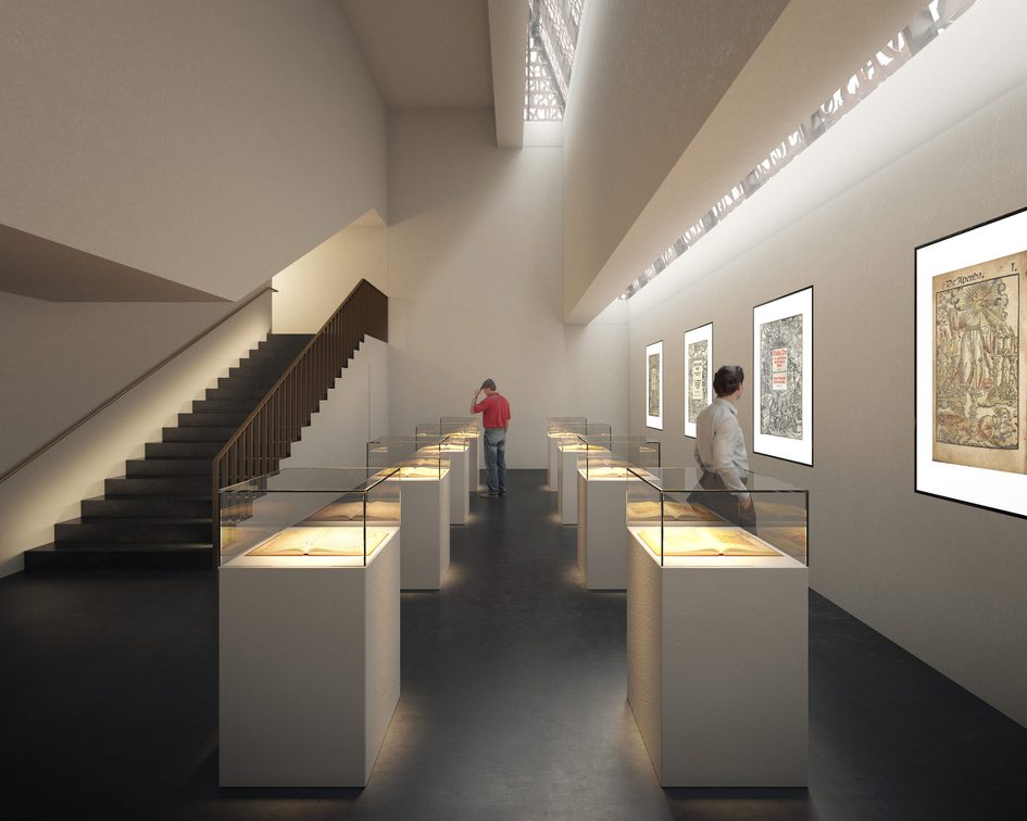 Representación de una zona de exposición.