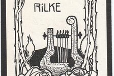 Bildergalerie Gutenberg-Museum "Grafik und Exlibris" Exlibris (Klischee) von Walter Caspari für René Maria Rilke Exlibris (Klischee) von Walter Caspari für René Maria Rilke