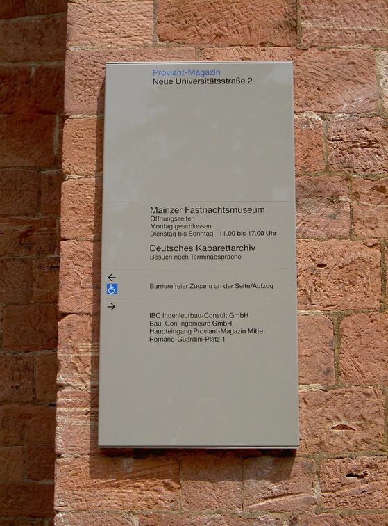 Panneau indicateur du bureau des provisions