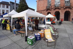 Agenda-Tag 2023 Zelte vor dem Theater © Landeshauptstadt Mainz
