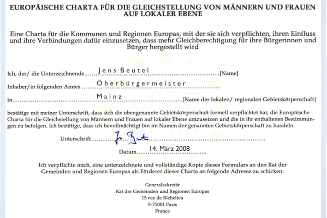 Charte de l'UE Mainz