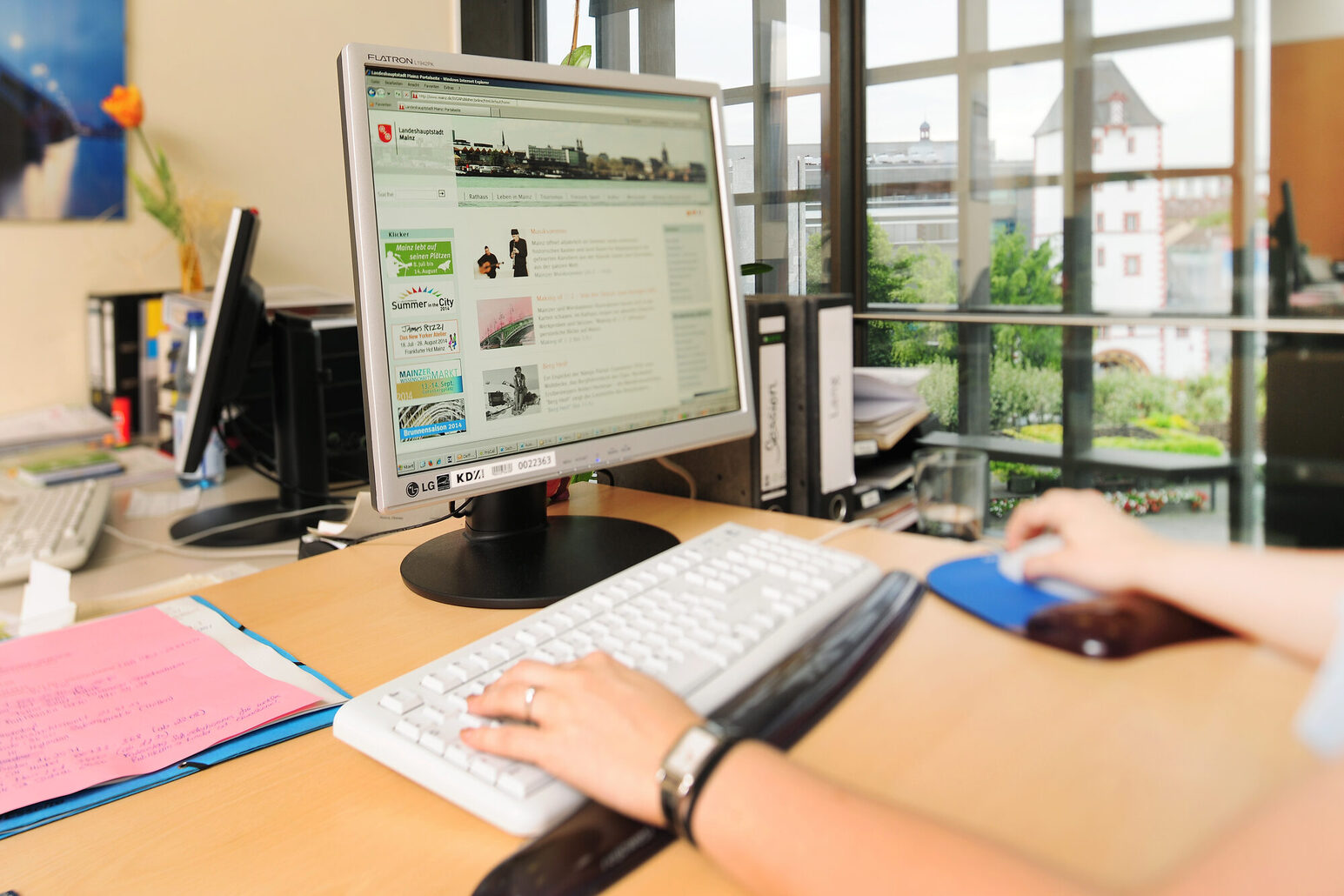 PC-Arbeitsplatz im Rathaus