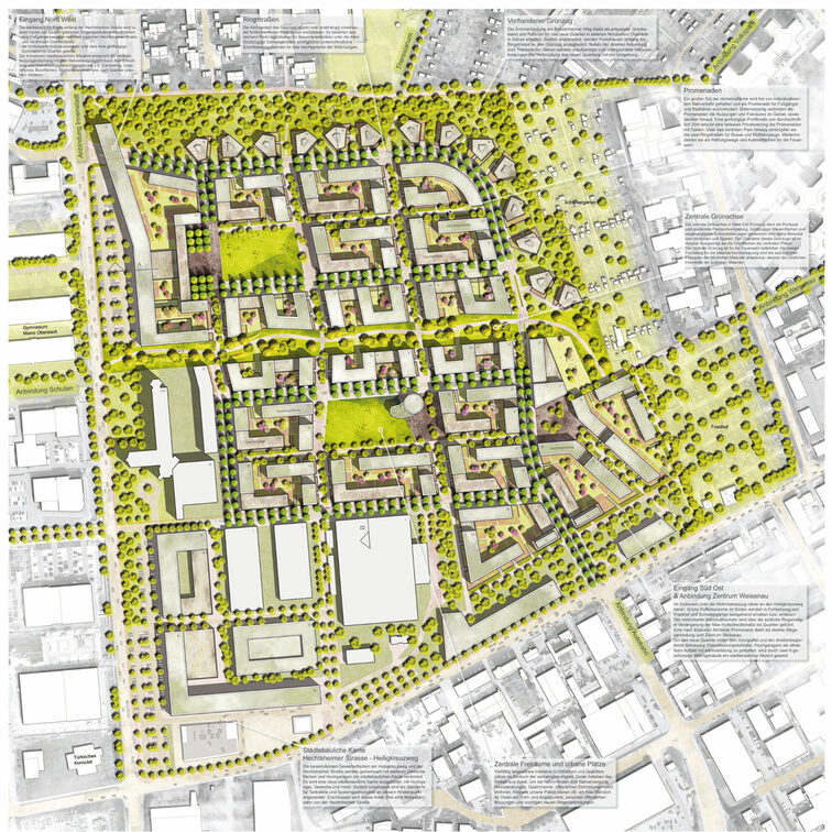 Heiligkreuz-Areal Städtebaulicher Entwurf (Wettbewerb, 1. Preis)