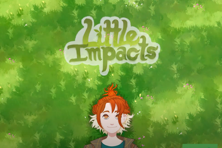 Page d'accueil de l'application de jeux Little Impacts