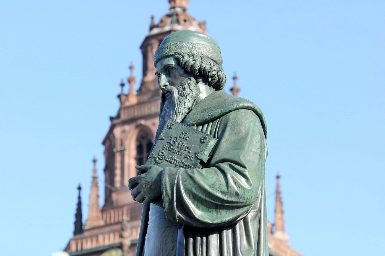Gutenberg monument by Bertel Thorvaldsen