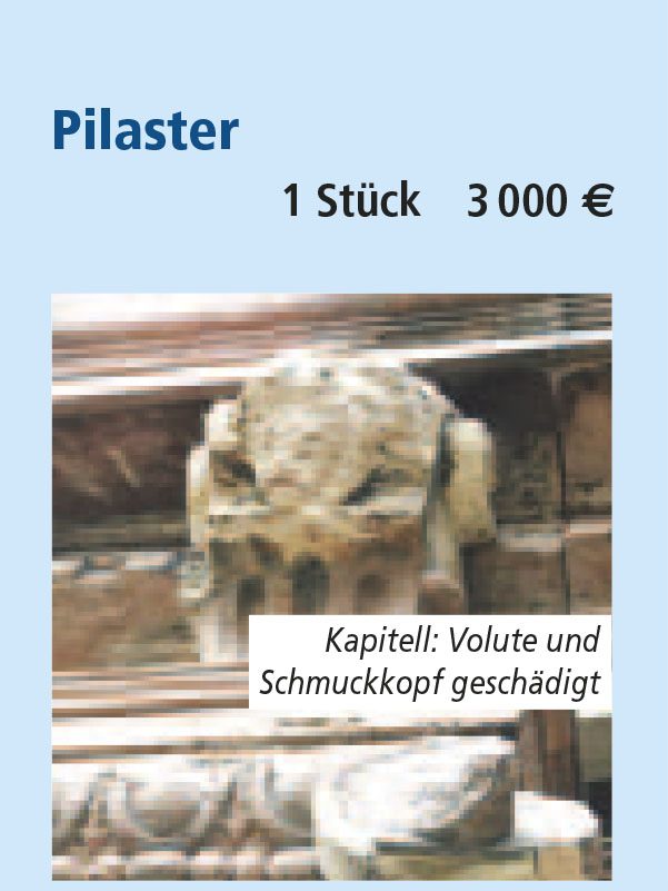 Zu sehen ist ein Pilaster des Schlosses