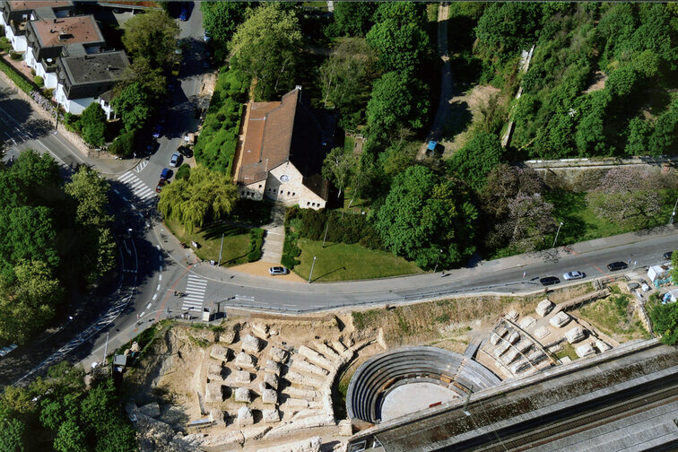 Römisches Bühnentheater von oben