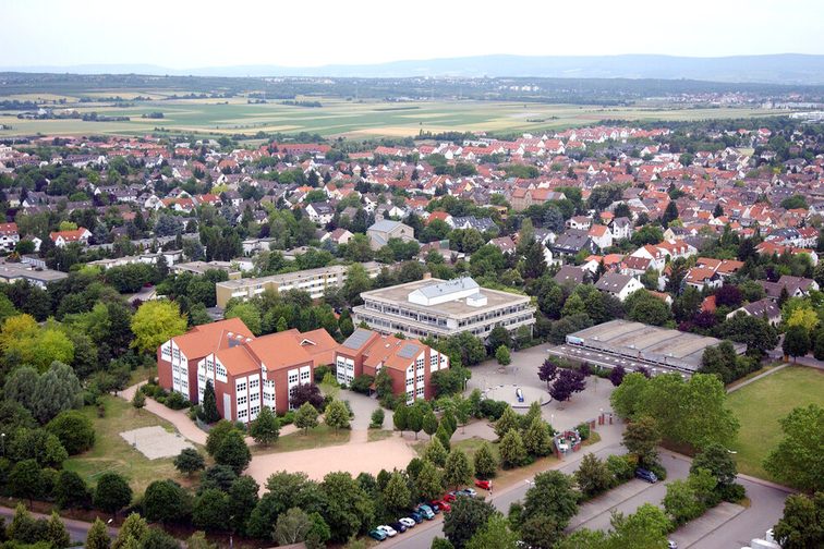 Widok Bretzenheim z lotu ptaka