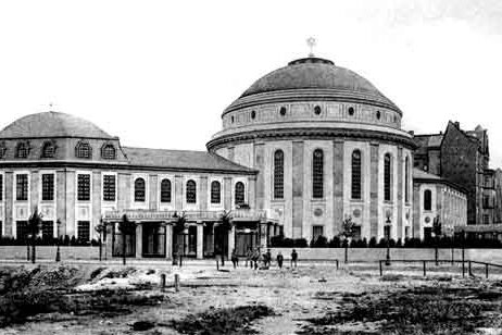 Ehemalige Mainzer Hauptsynagoge in der Hindenburgstraße um 1918