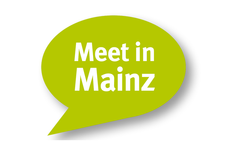Speech bubble "Meet in Mainz"