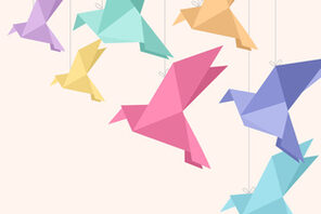 Origami-Kraniche © freepik