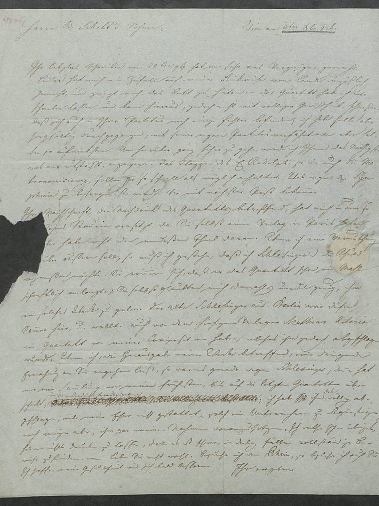 Letter dated December 9, 1826 from another hand