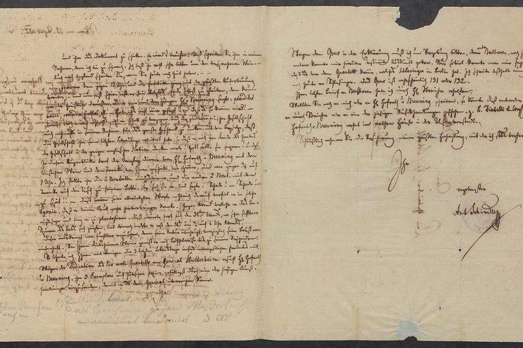 Letter from Anton Schindler dated April 12, 1827